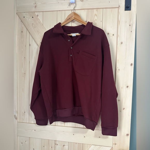 Lot of 2 Vintage Weatherman Pullover Sweatshirts Size XL Red and Tan - Picture 1 of 6
